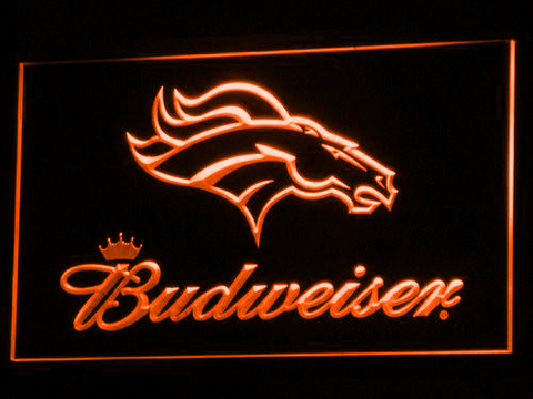 Denver Broncos Budweiser LED Neon Sign